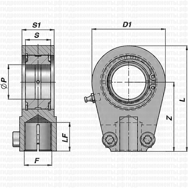 CSTAPR...U ПРОУШИНА С ПРЕСС-МАСЛЕНКОЙ ДЛЯ ГИДРОЦИЛИНДРА